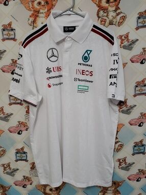 Mercedes AMG Petronas White Team Polo Shirt XL